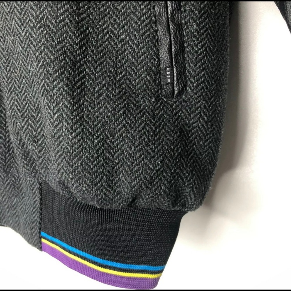 Kr3w MULTI COLOR Varsity Leather Jacket - Picture 10 of 13